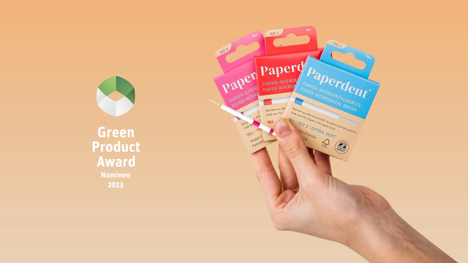 Paperdent Produkte nominiert für den EU Green Award 2023