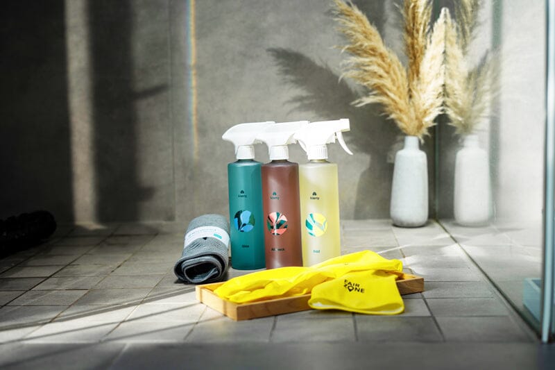 Kleany Reinigungsmittel ohne Mikroplastik, Kleany Badreiniger, Kleany Küchenreiniger und Kleany Glasreiniger