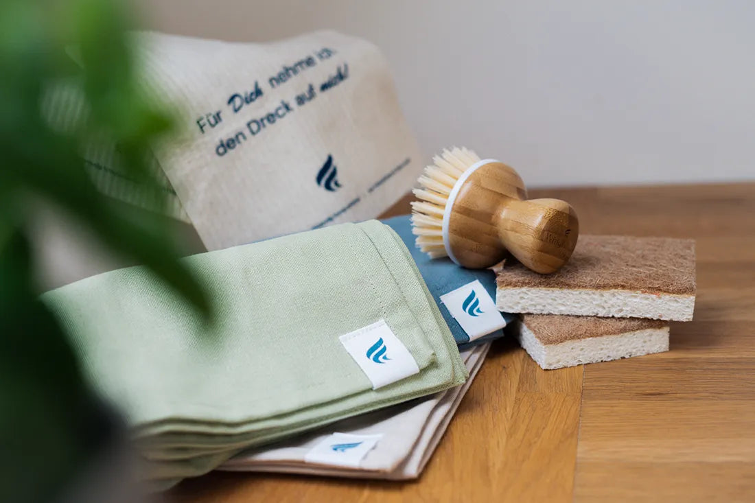 WingGuard Home Spülbürste, Geschirrtuch mit der Ecke, das Schwammtuch und Schwämme aus Zellulose