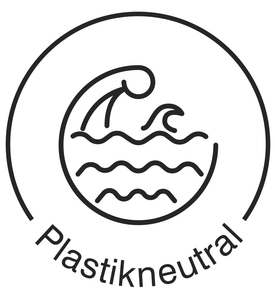 Ein Icon mit einer Welle, unter der "plastikneutral" steht