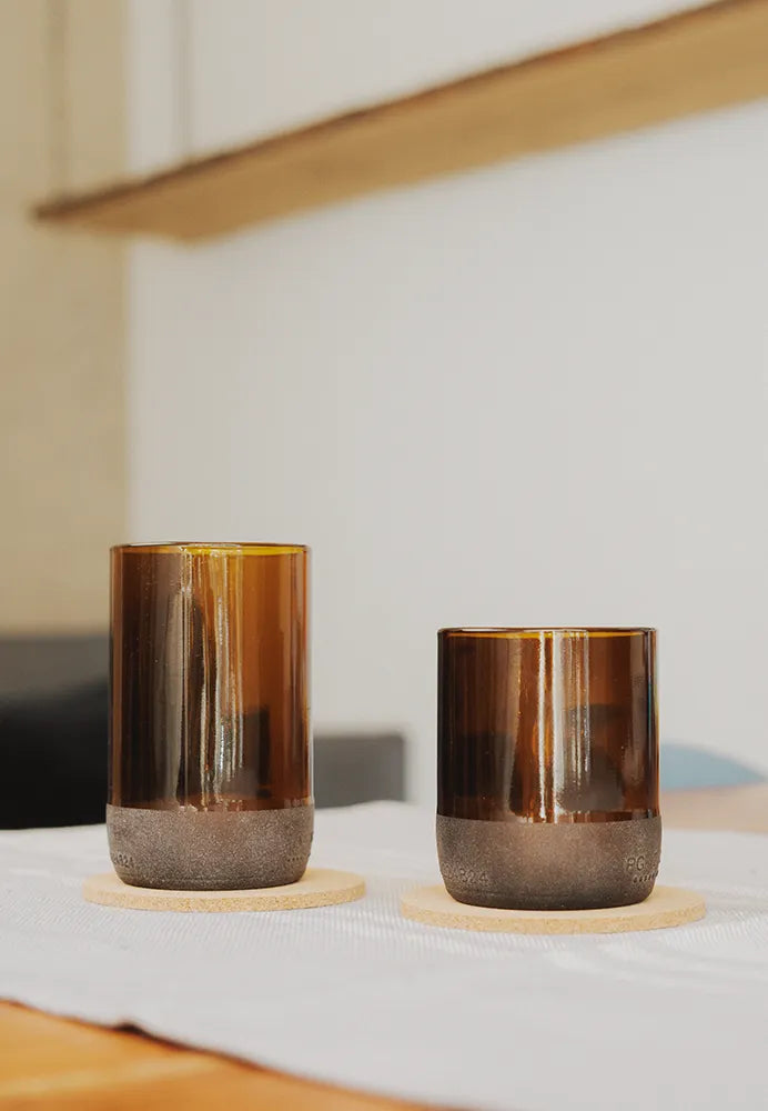 Trinkgläser aus recycelten Flaschen - 6er Set