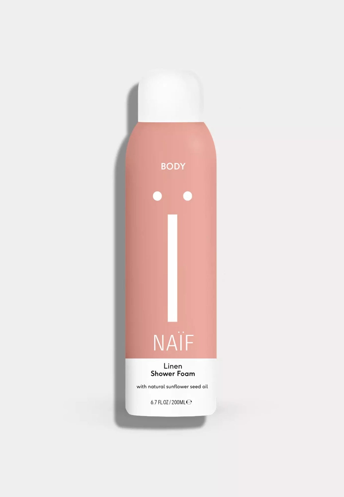 Naïf pflegender Duschschaum Linen, mit Sonnenblumenkern-Öl,