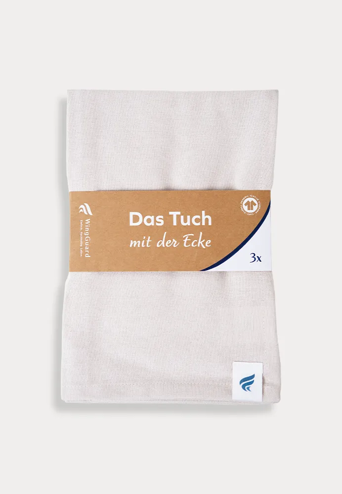 WingGuard Tuch mit der Ecke, Geschirrtuch, 3er Set, beige