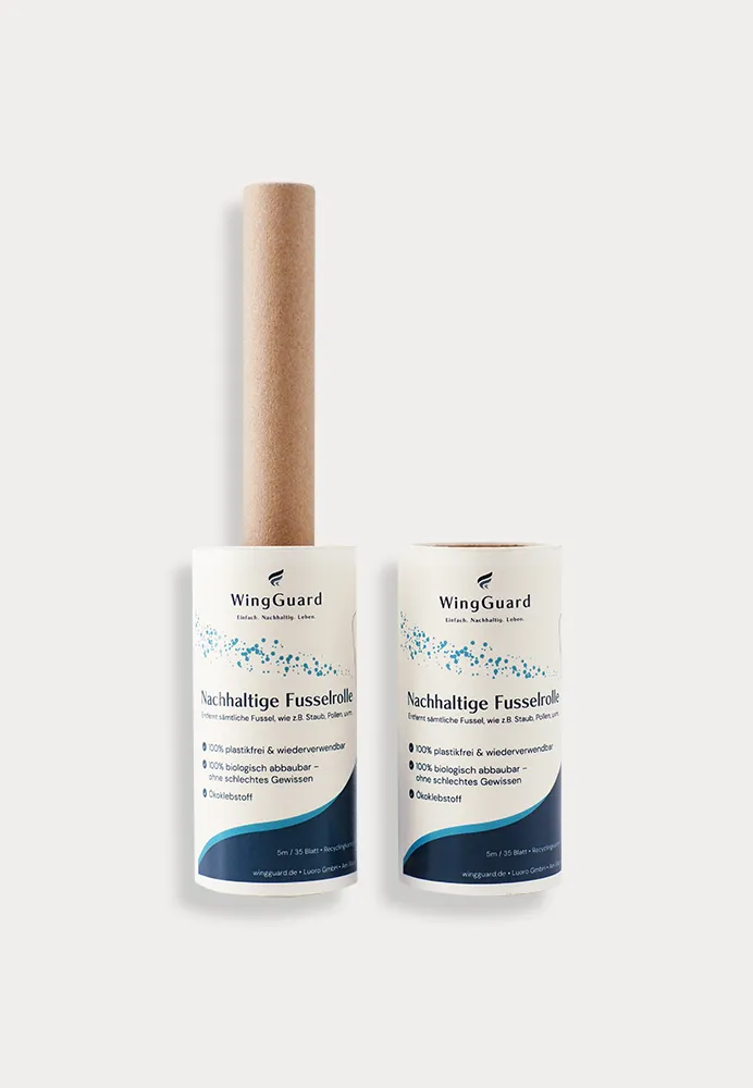 WingGuard Papier-Fusselrolle Set bestehend aus Fusselrolle und einem extra Aufsatz