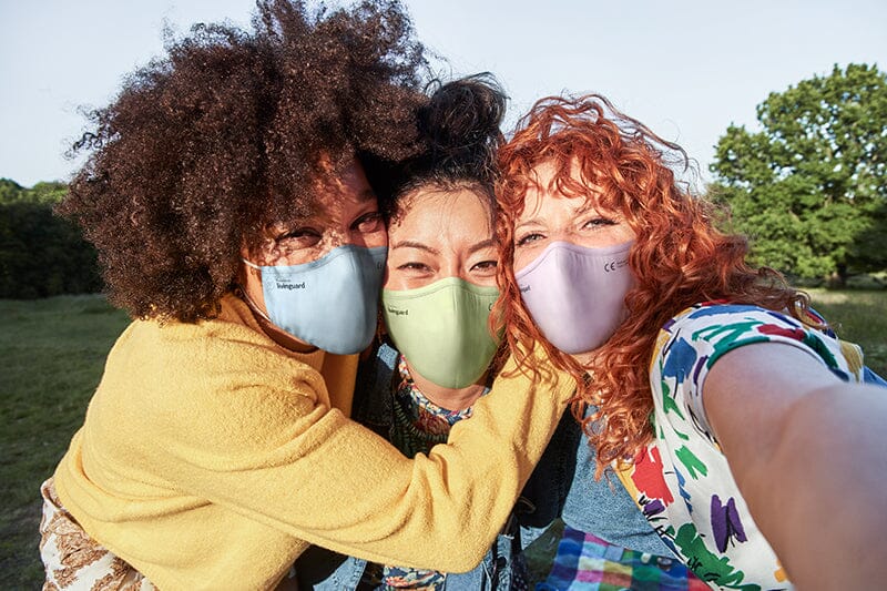 Die neue Pro-Maske in sommerlichen Pastellfarben 