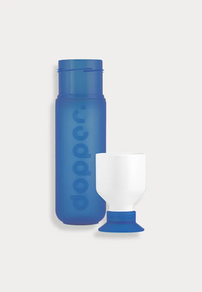 Dopper Trinkflasche in pacific blue, 3 in 1 Design, Flasche und Becher