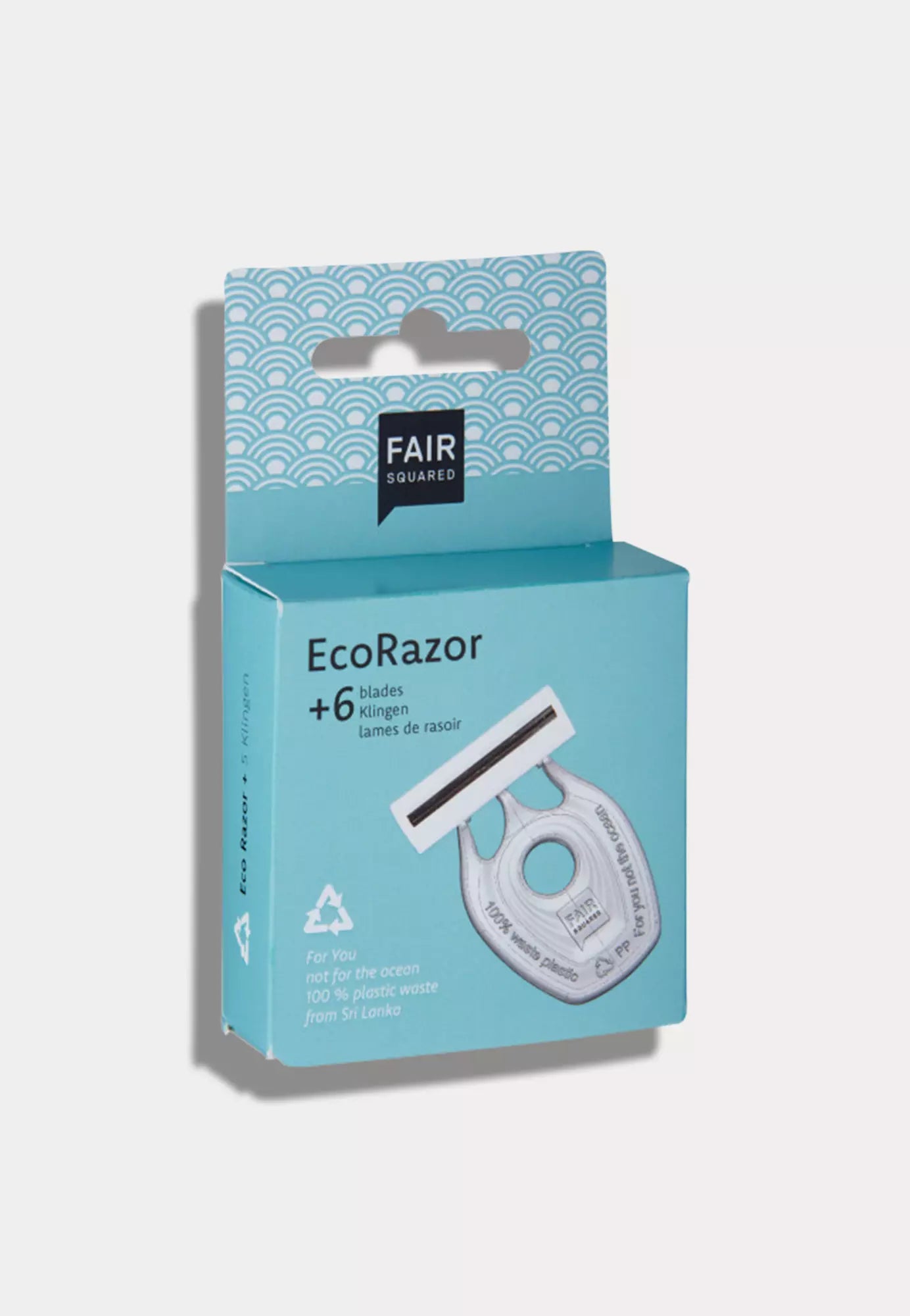 Fair Squared Rasierer, Upcycling Produkt aus Flaschendeckeln, mit 6 Ersatzklingen, CO2 neutral