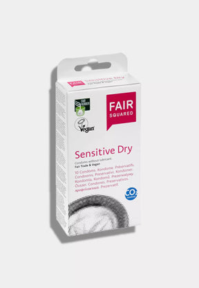 Fair Squared Sensitive Dry, 10 Kondome aus Naturkautschuklatex