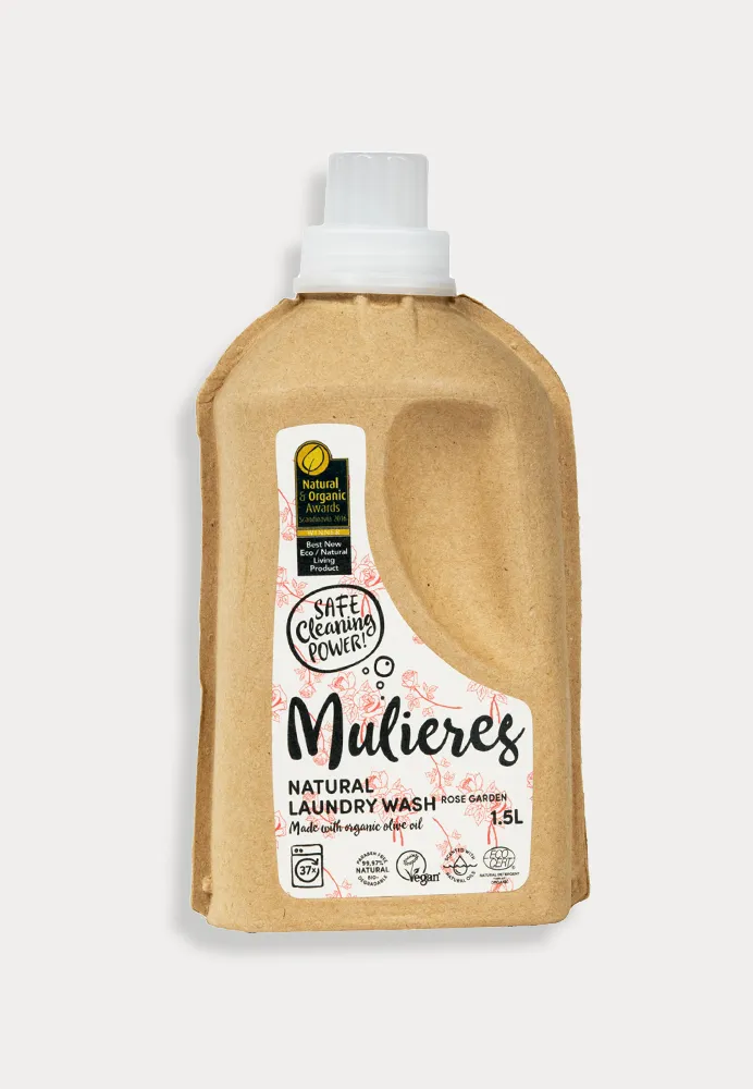 Mulieres natural liquid detergent, 1.5 L for 37 loads of laundry, vegan, 