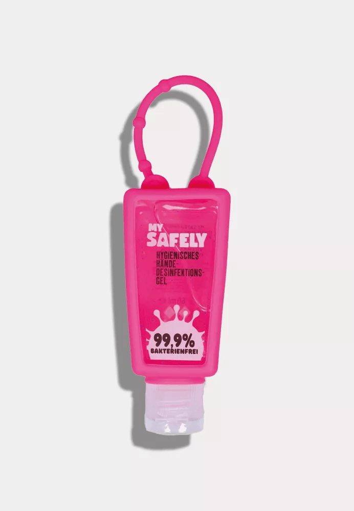 GO CLEAN! Hygienisches Hände-Desinfektionsmittelgel, in der Farbe midi pink