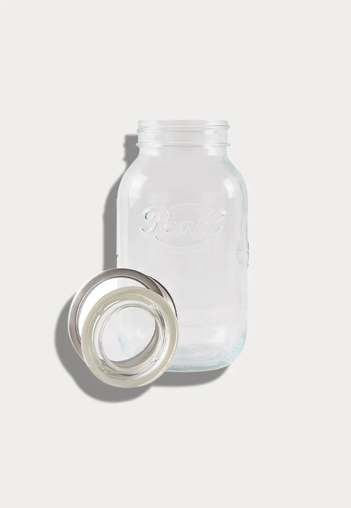 Mason jar with screw lid (Sunny Cap) set of 4