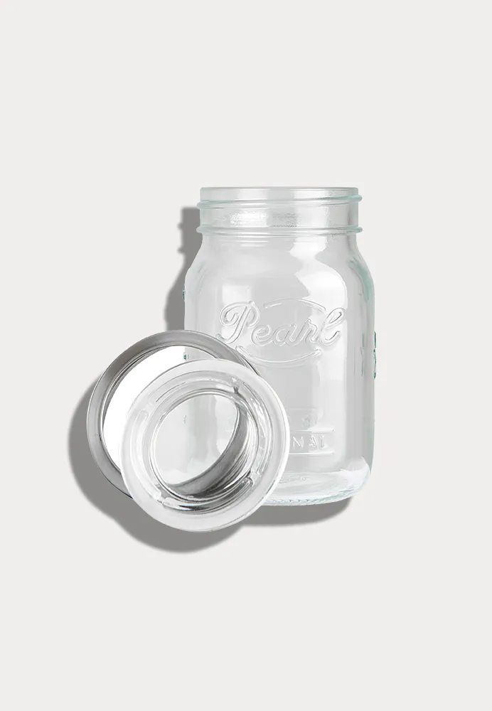 Mason jar with screw lid (Sunny Cap) set of 4