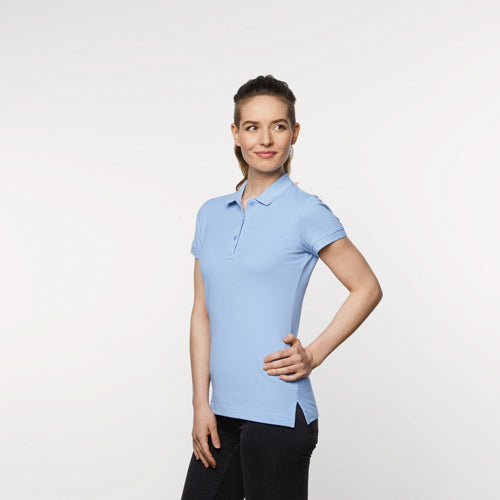 Livinguard Antibakterielles Poloshirt Frauen, light bombay blue