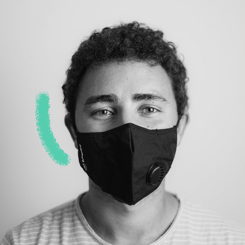 PRO MASK with anti-virus technology + breathing valve