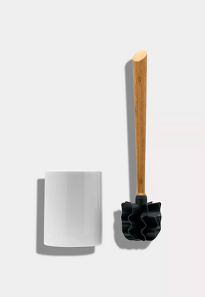 LOOWY borstenlose Toilettenbürste Bambus Set
