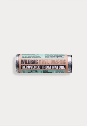 WILDBAG Müllbeutel 25 Liter, 15 Beutel, reißfest, aus wildem Plastik