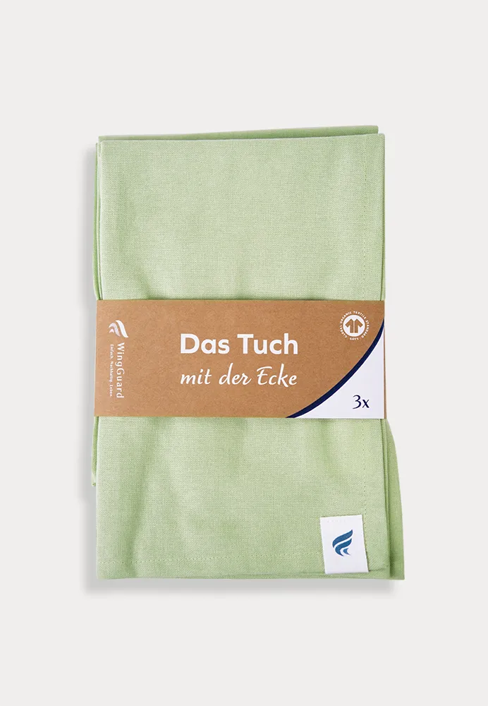 WingGuard Tuch mit der Ecke, Geschirrtuch, 3er Set, grün