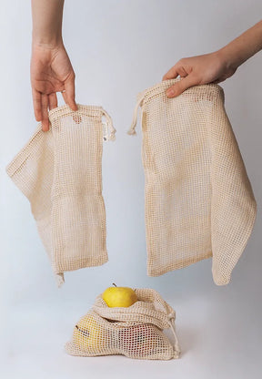 Reusable fruit and vegetable nets - 3 pieces