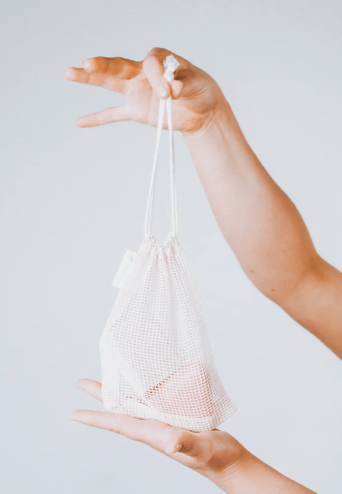 Nachhaltiges Seifensäckchen aus Baumwolle zur Aufbewahrung Deiner nachhaltigen Seife