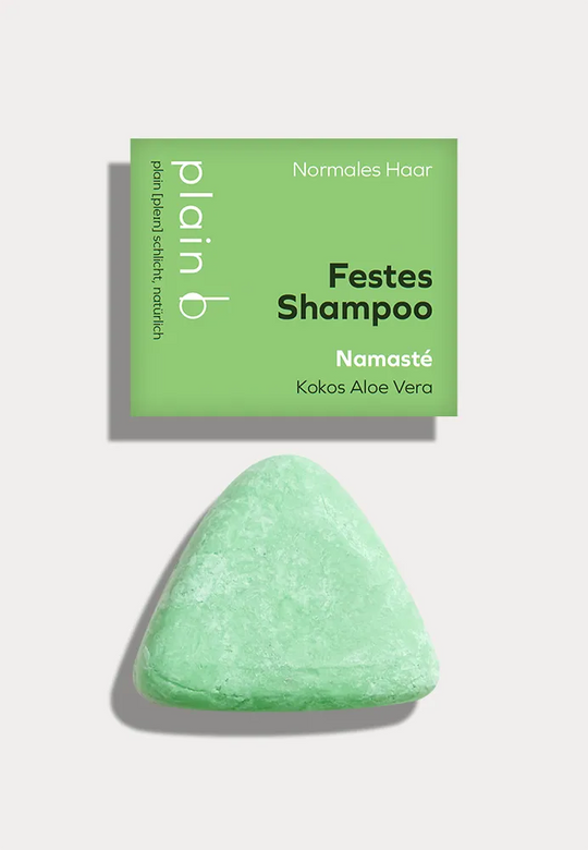 festes Shampoo von plain b für normales Haar, vegan, Kokos & Aloe Vera