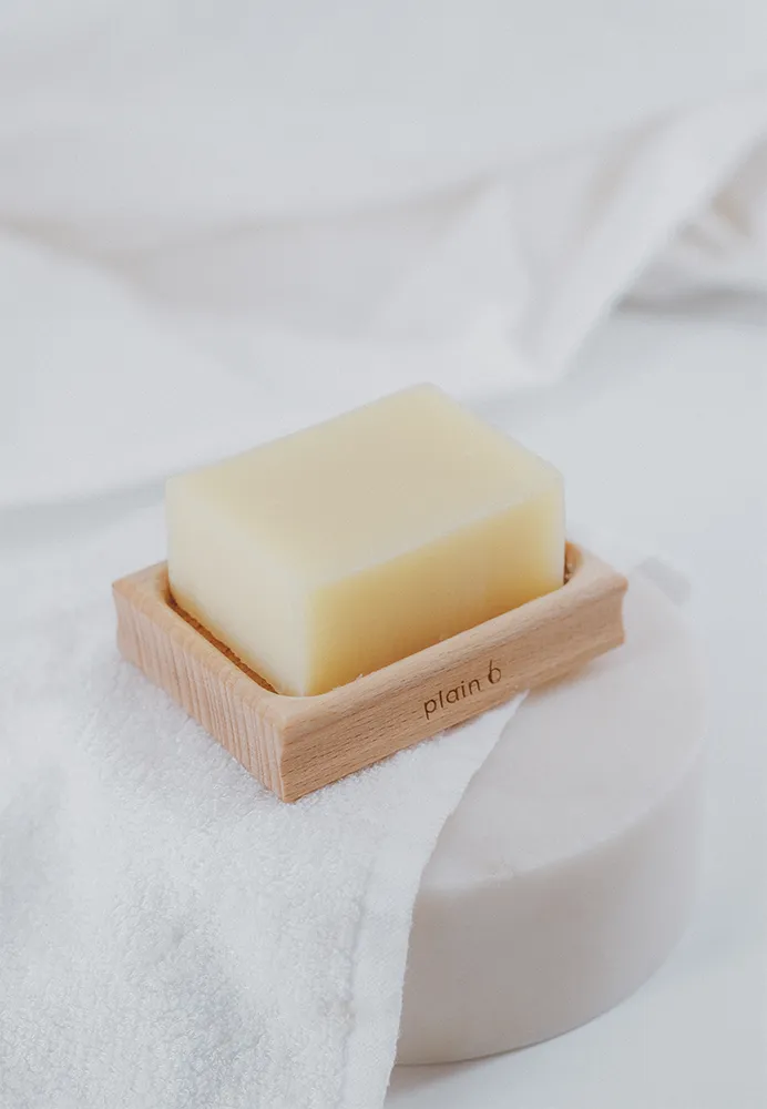 Soap dish with hemp oil soap