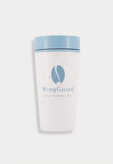 WingGuard Coffee-to-go Becher, Creme-Farbender Becher, Faraway Blue